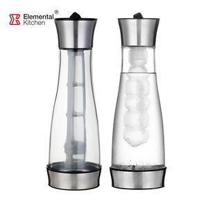 1000ml high quality glass coffee water carafe with filter