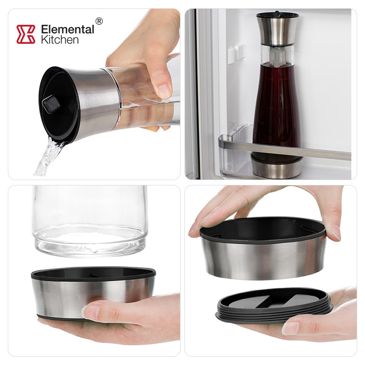 1000ml high quality glass coffee water carafe with filter