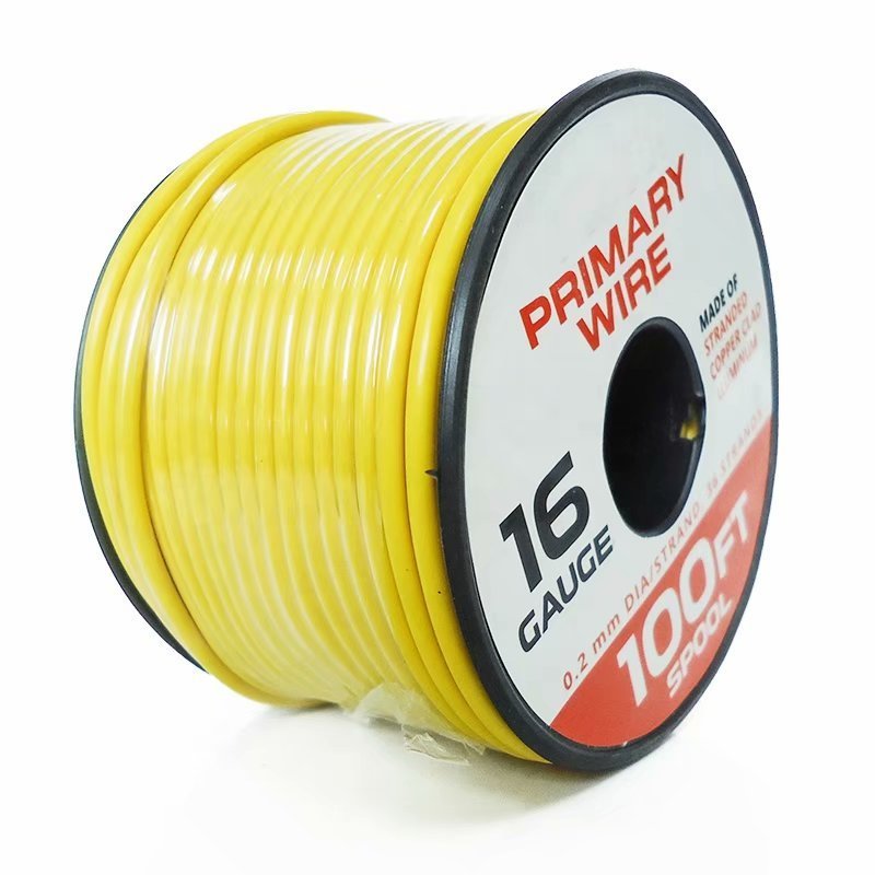 16 Gauge Bulk Spool 100-Feet Red Yellow White Primary Wire