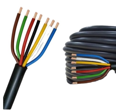 Wholesale Car Wiring Power Cable Bare Copper OEM Automotive Electric PVC Trailer Wire 5 7 9 Core Cable