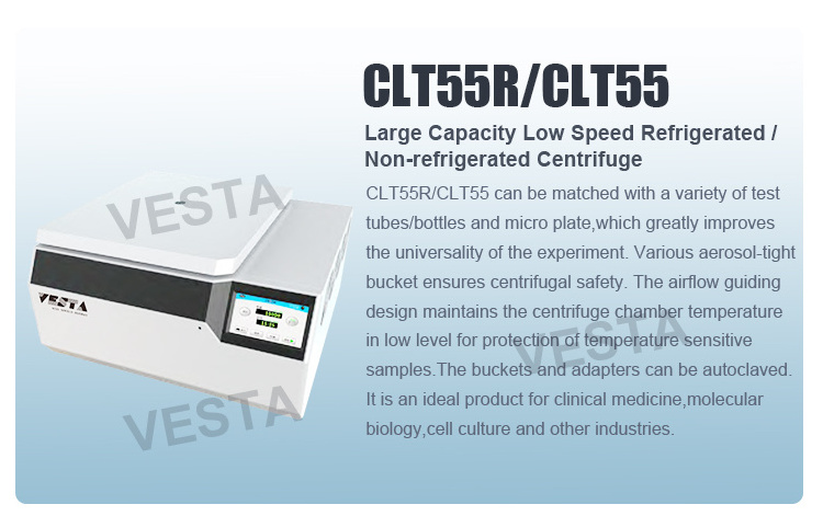 CLT55/ CLT55R New Model Tabletop Low Speed Large Capacity Centrifuge