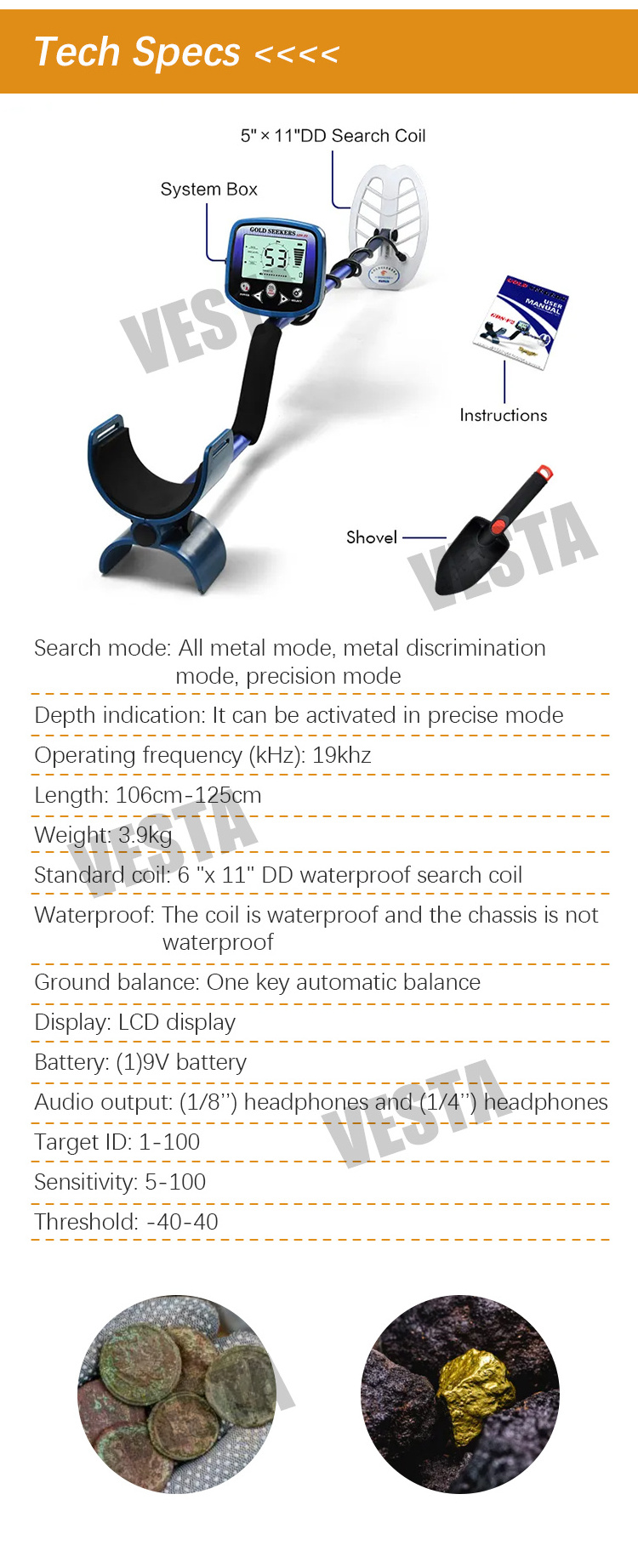 Metal Detector High Deep Machine GDS-F2 High Sensitivity Industrial Gold Metal Detector detector de metales Pin pointer