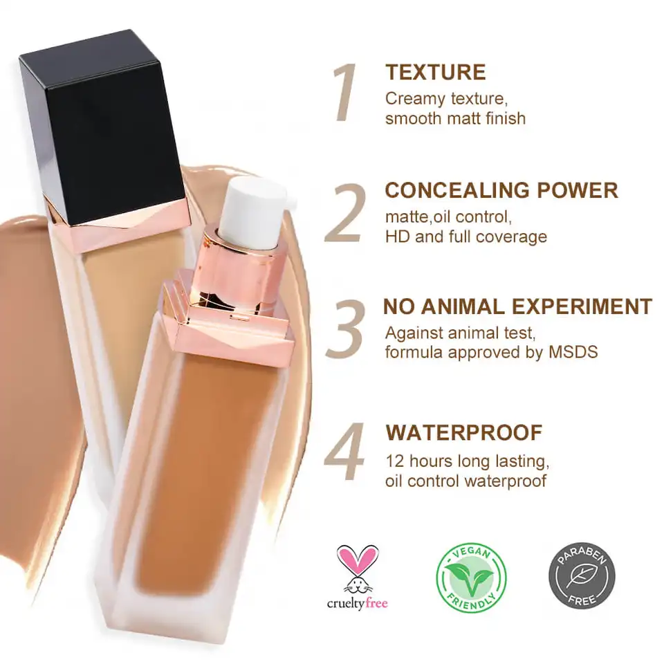 COEOVO Custom Logo 17 Colors Full Coverage Vegan Waterproof Makeup Face Liquid Cushion Foundation Cream Private Label Foundation