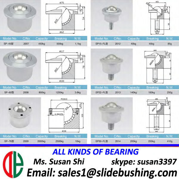 Ball Transfer Unit With Screw SP-8FL SP15-FL SP22-FL SP30-FL SP45-FL Large Duty Ball Caster SP-30 SP-45 SP-60 SP-76 SP-90