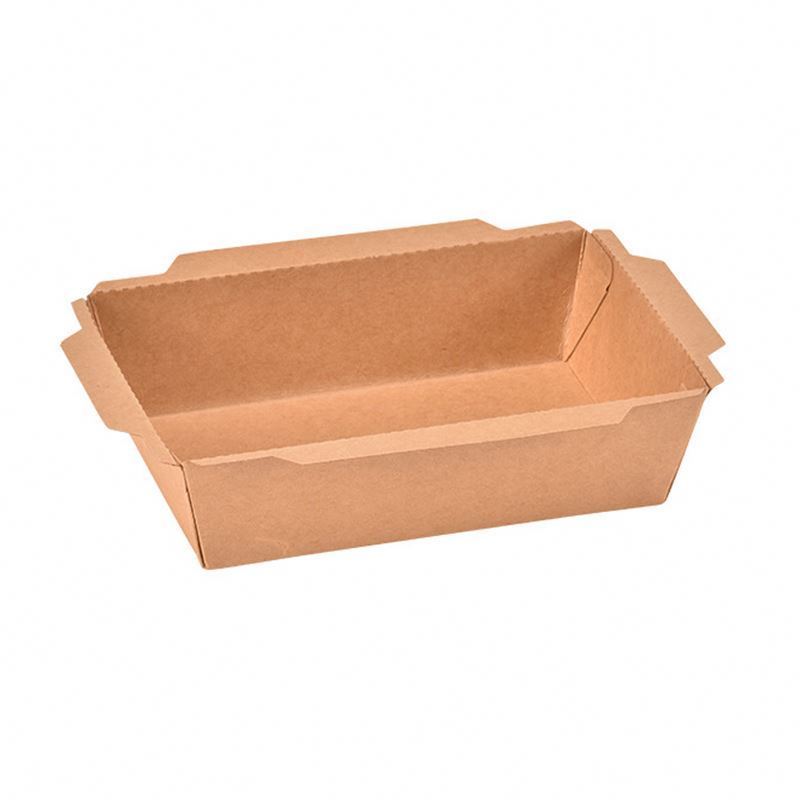 wholesale 2100ML Lunch Paper Food Disposable Packaging Kraft Container Take Away Bento Custom Fast Boxes Cardboard Takeout Box