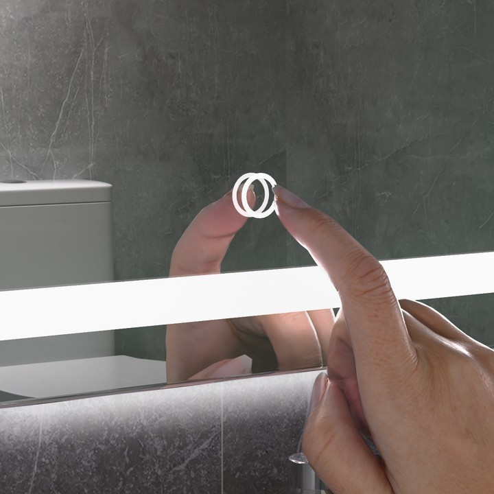 Wall Mounted Anti Fog Ip44 Lighted Led Mirror Smart Shower Backlit Bathroom Mirror With Led Light