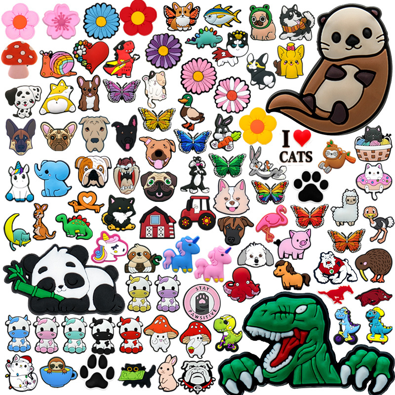 New Arrival 2d Cartoon character Wholesale Various styles  PVC Rubber sports boy party gift cute designer shoes charms