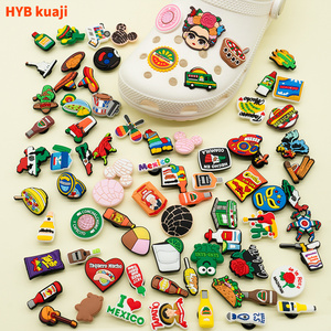 Popular Versatile High quality buckle accessories wholesale vendor bulk custom Mexican texas Mexico shoe charms