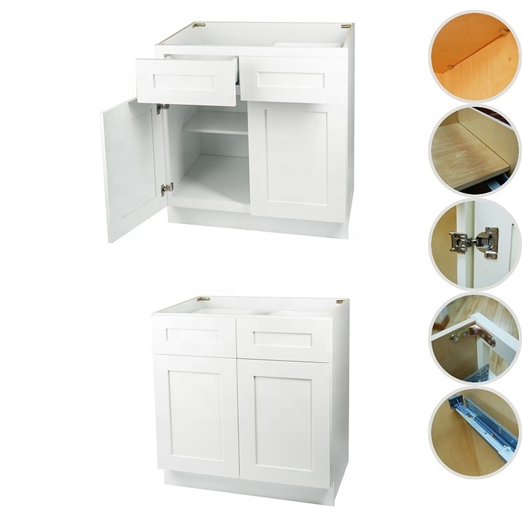 Factory Direct Ready To Assemble Solid Wood American Kitchen Cabinets Wooden with Blum Hardware