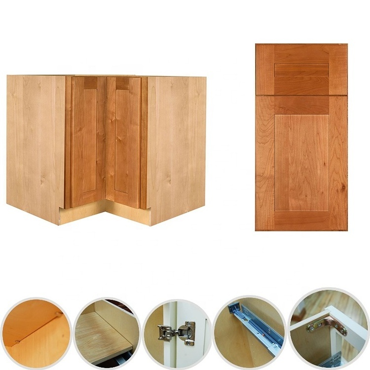 Factory Direct Ready To Assemble Solid Wood American Kitchen Cabinets Wooden with Blum Hardware