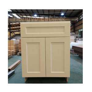 No Painted Natural Birch Wood Material RTA Shaker Kitchen Cabinet with Competitive Price from Vietnam Factory