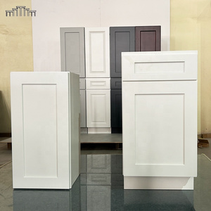 American Market Hot Selling White Shaker Style Solid Wood Kitchen Pantry Storage Cabinets With DTC Soft Close Accessories