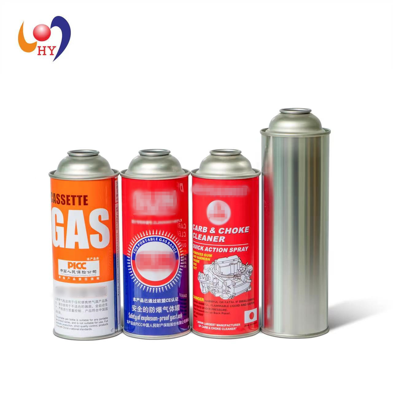 empty butane gas cans tinplate aerosol cans with valve and cap190g 220g 227g gas cartridge