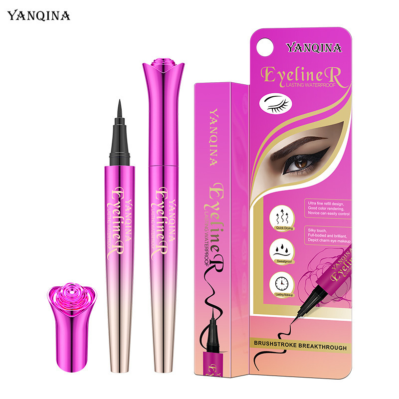 Magnetic eyeliner set logo Rose Pink mini liquid waterproof lashglue pen eyeliner with eyeliner glue pen