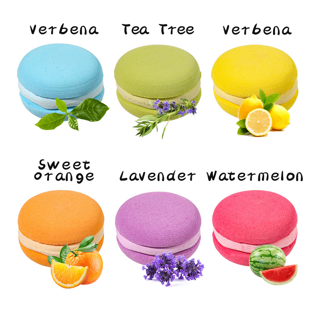 Factory OEM Customized Natural Ingredients Macaron Bubble Bath Bombs for Kid Gift 6 Pcs Bathbombs Wholesale