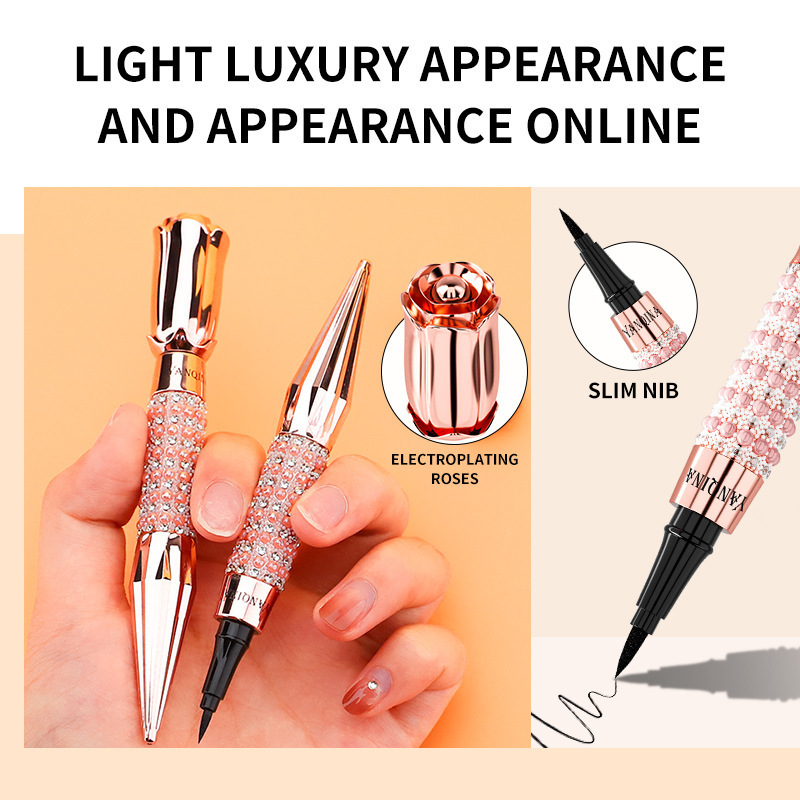 bling rhinestone private label custom logo vegan cruelty free adhesive lashes glue pen waterproof eyelash glue pencil eyeliner