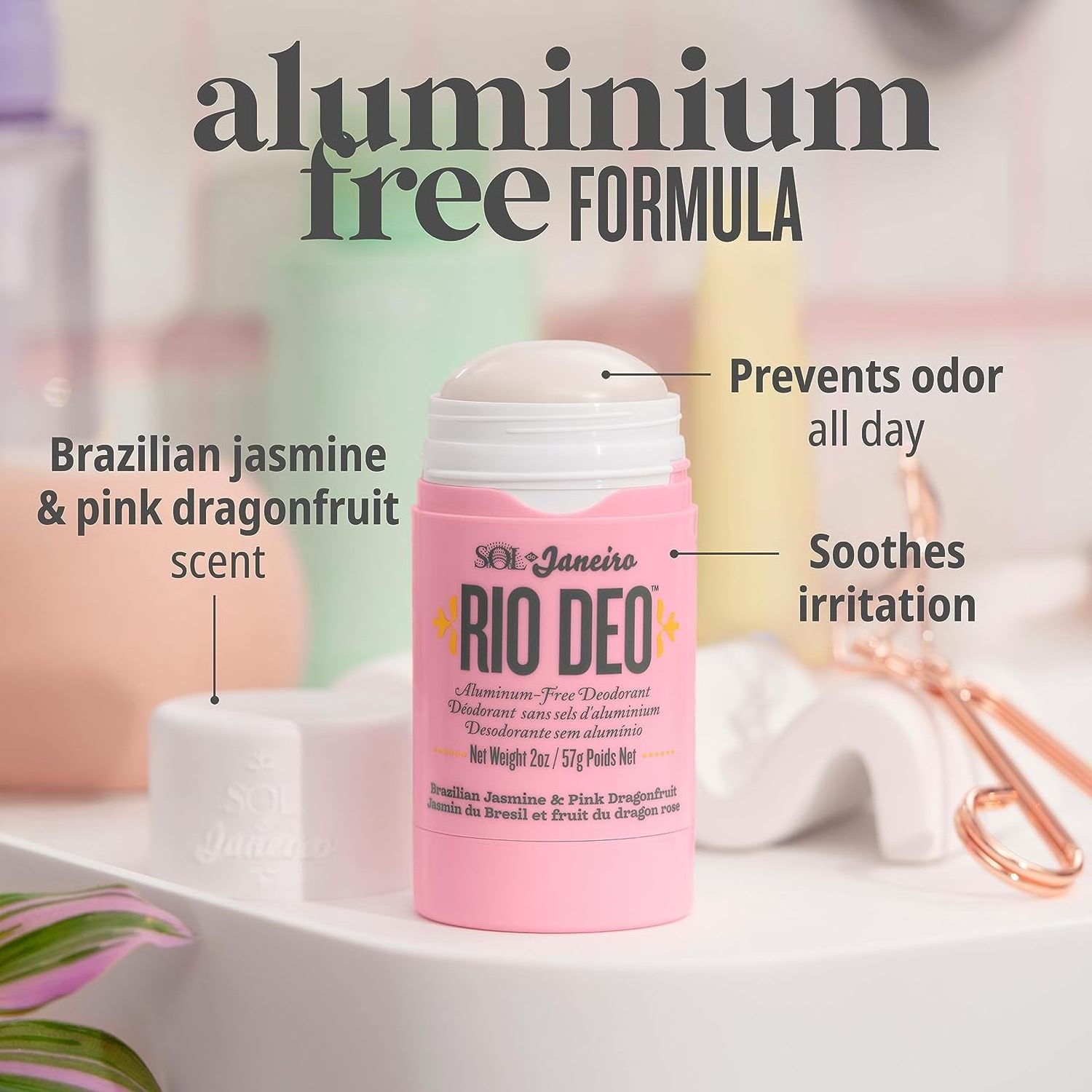 Vegan Natural Fragrance Women Deodorant & Antiperspirant Perfume Aluminum free deodorant