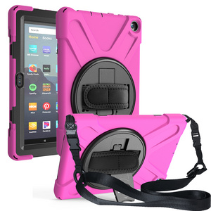 New Fashion Tablet Case For Kindle Tablet Case For Kindle Fire HD 8 2020 8inch With kickstand and Shoulder Strap