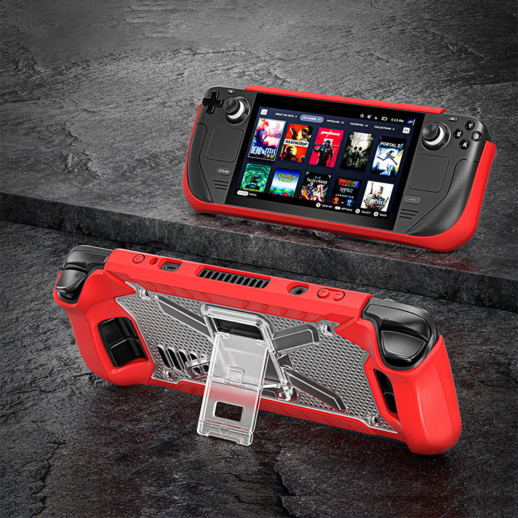 Guangzhou Factory Video Handheld Game Player Skin Cover Case For Valve Steam Deck Case With Kickstand