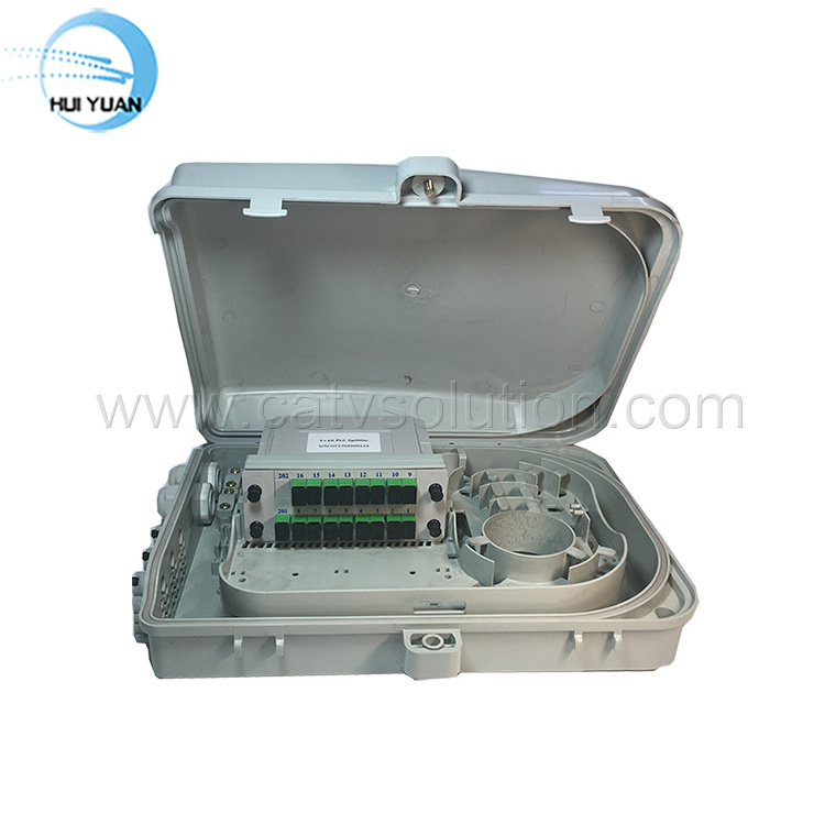 24 Port FTTH Terminal Box with 1X16 PLC Splitter Fiber Optical Distribution Box Enclosure