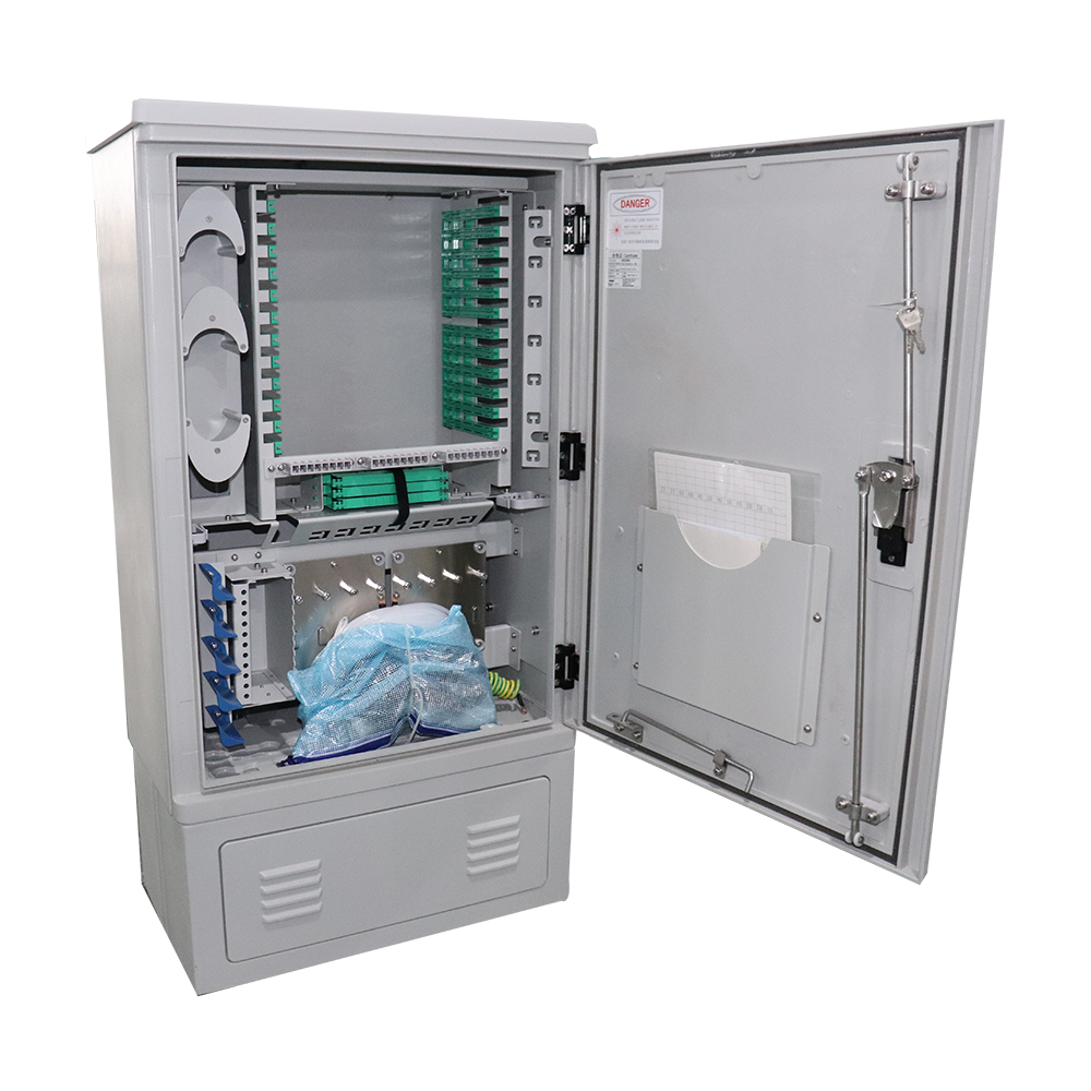 144 Core Fiber Optical Outdoor Distribution Cabinet With Splice Module for Splitter Telecom Cabinet