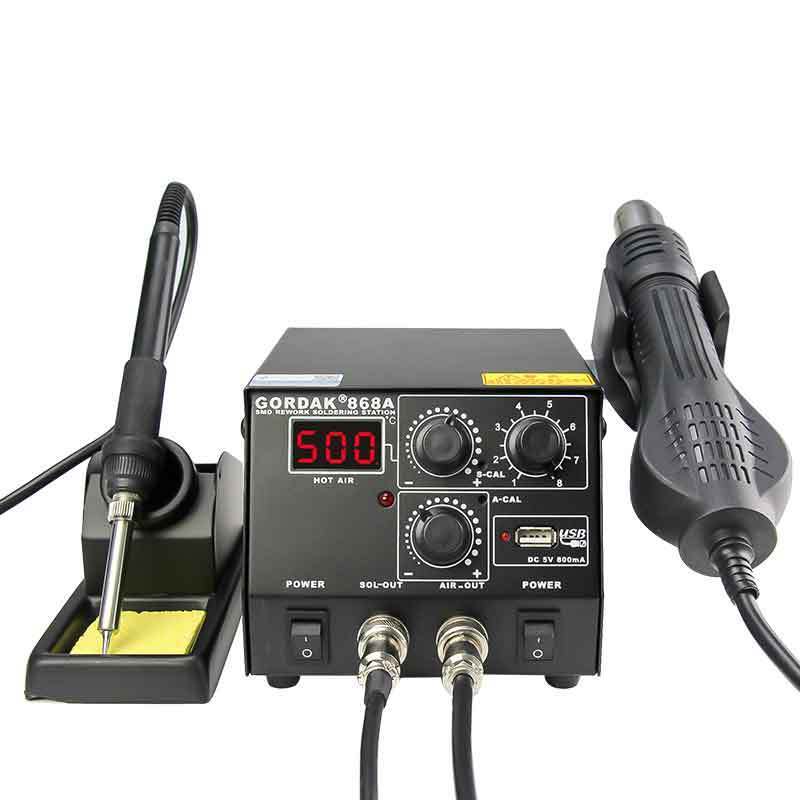 GORDAK 868A High Power Heat Gun Soldering Iron Desoldering Station USB Interface For Phone Electronic Circuit Welding Repair