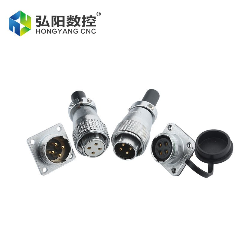 Spindle Aviation Socket Connector Plug Socket 4 Core Cnc Spindle Aviation Plug Cable Connector Accessories