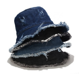 Wholesale Unisex edge cowboy hat foam trucker new york baseball hat fashion jeans bucket cap and hat