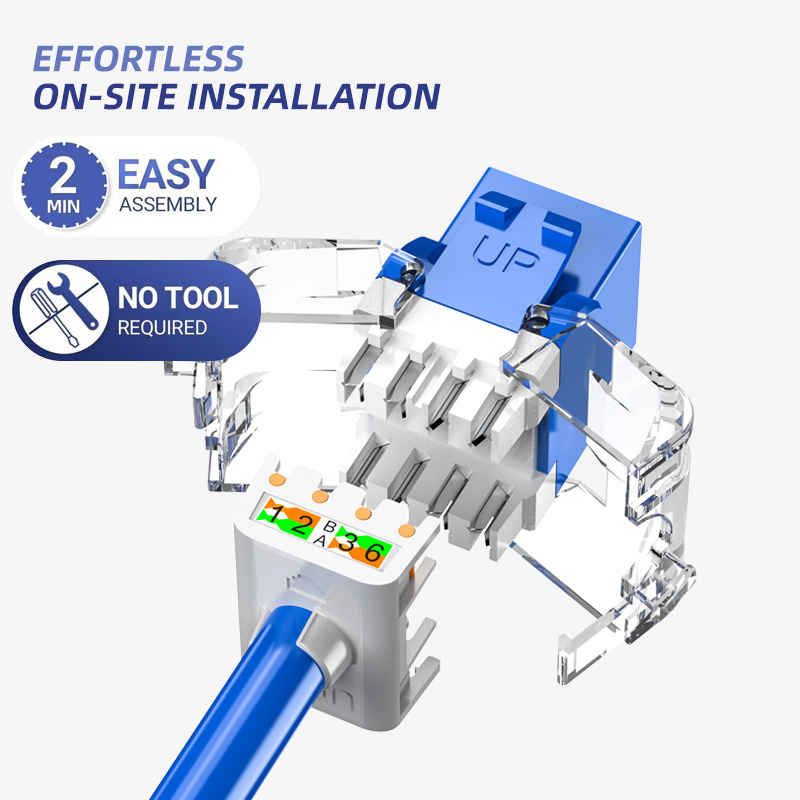 high quality rj11 utp rj45 utp cat 5e rj45 zinc alloy cat6a cat6 unshielded keystone jack cover 180 degree