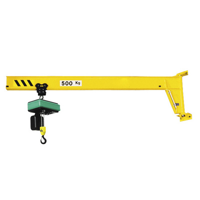 180 degree rotation electric wall mounted jib cranes designed for use along walls