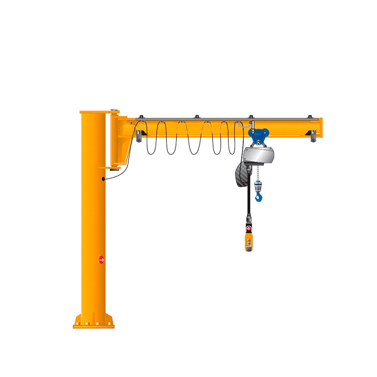 floor mounted electric hoist 360 degree 3 ton cantilever jib crane working model price