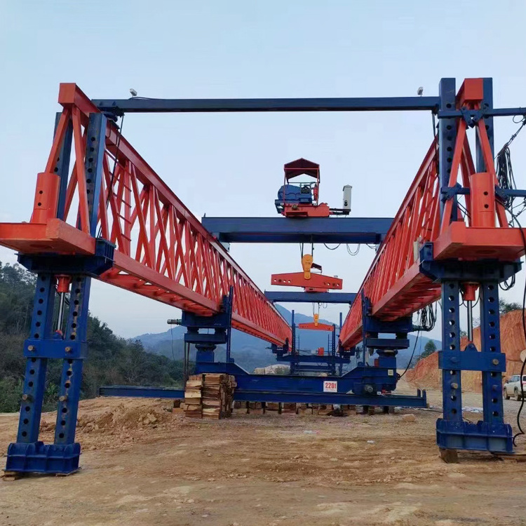 High performance 200 ton segment bridge girder launcher erecting machine