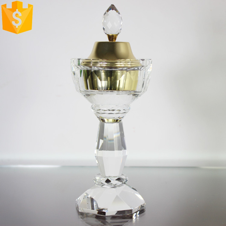 wholesale transparent crystal glass oil burner