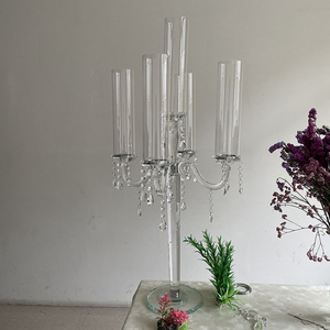 Crystal 5 arms  candelabra for wedding decoration