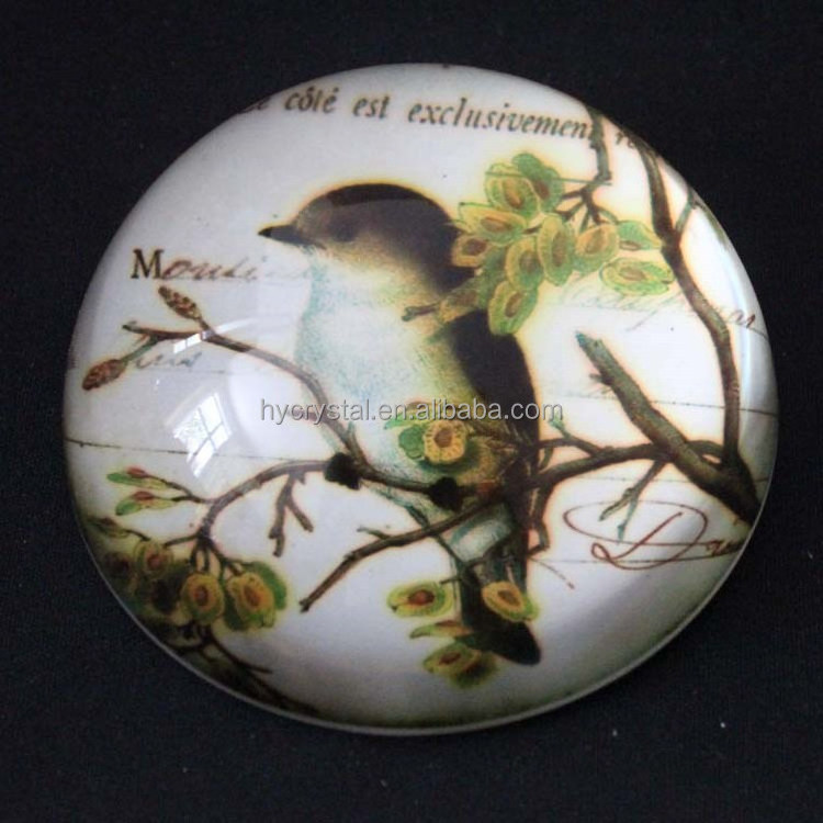 Beautiful Butterfly round glass paper weight