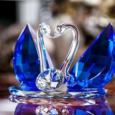 Pujiang county wholesale crystal swan wedding favor