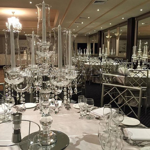 Crystal 9 arms candelabra centerpieces candelabra for wedding decoration