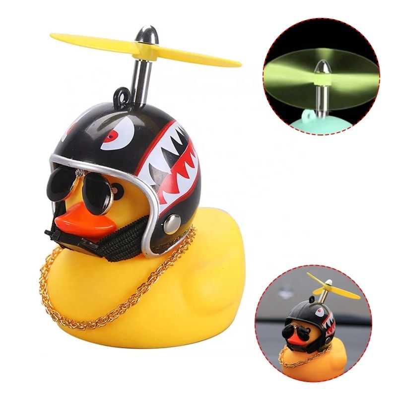 Car Broken Wind Helmet Small Yellow Duck Car Decoration Accessories Wind-breaking Wave-breaking Duck Cycling Decor Goods Gift