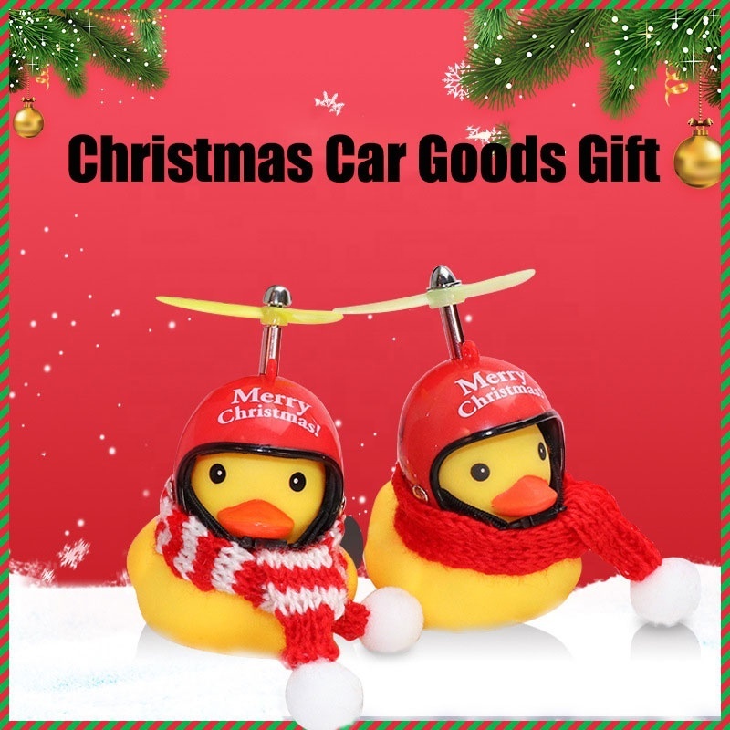 Car Broken Wind Helmet Small Yellow Duck Car Decoration Accessories Wind-breaking Wave-breaking Duck Cycling Decor Goods Gift