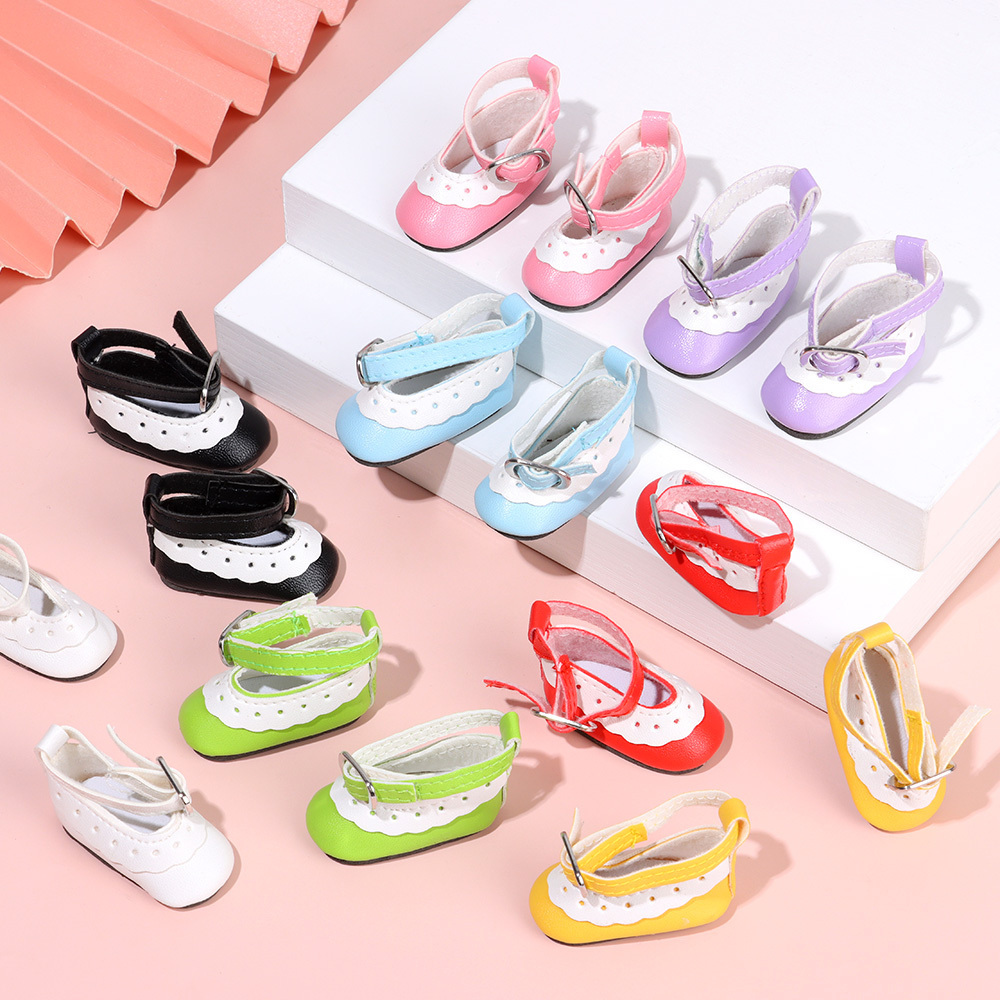 2022 New 1/6 Scale Doll Shoes Fashion Bright Leather Shoes Multicolor Mini Clothes Playing House Girl's Wears Doll Accessories