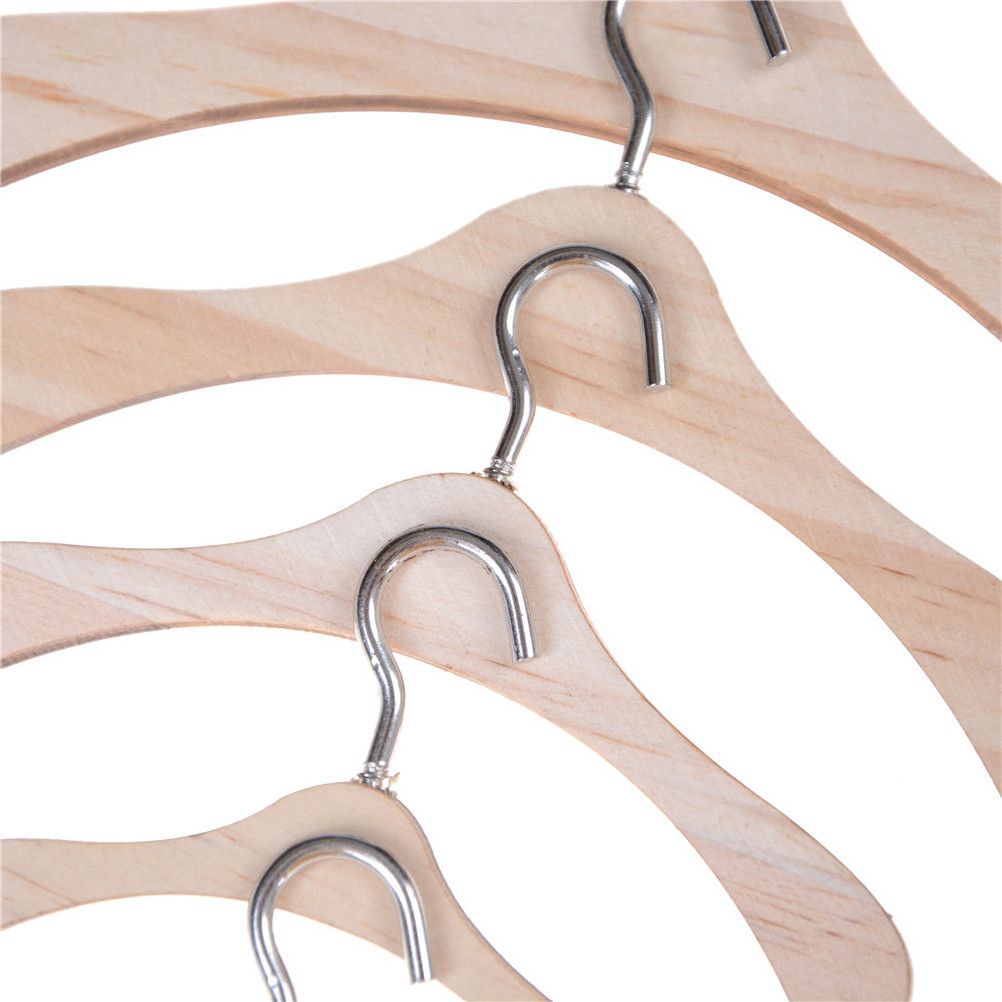 4/6/7.5/10/12/15cm Wooden Dress Clothes Hangers For Doll Doll Dollhouse Accessories Pretend Play Kids Girls' Gift