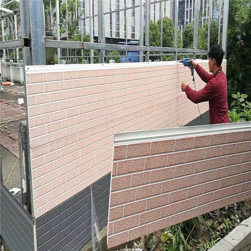 Building Material Metal Siding Panels Exterior Wall Decoration Polyurethane/ PU Sandwich Wall Panel For Mobile Toilet