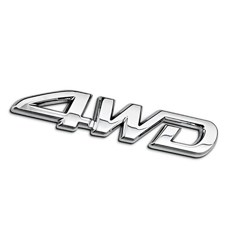 Car Metal Badge Sticker 4wd Displacement Emblem Badge All Wheel Drive Auto Sticker Accessories For Vehicles Car Decorations