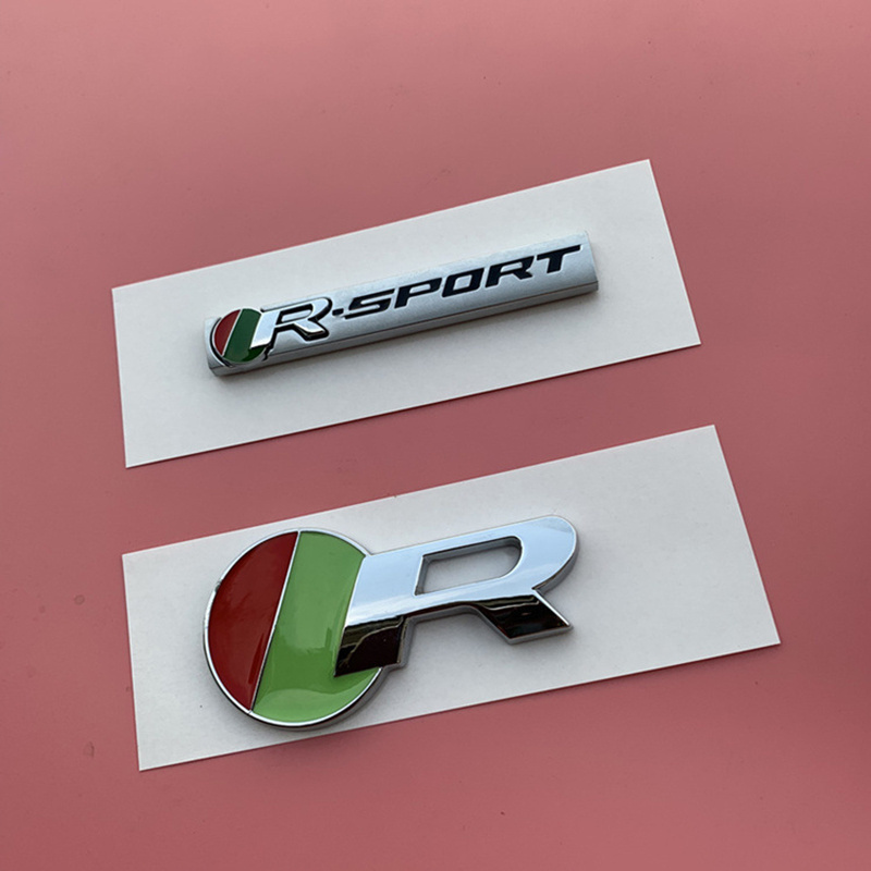 2024 Hot Sales R-Sport Bar Emblem Badge High Performance ABS Material Trunk Fender Car Styling Refitting Sport Sticker XE F-PACE