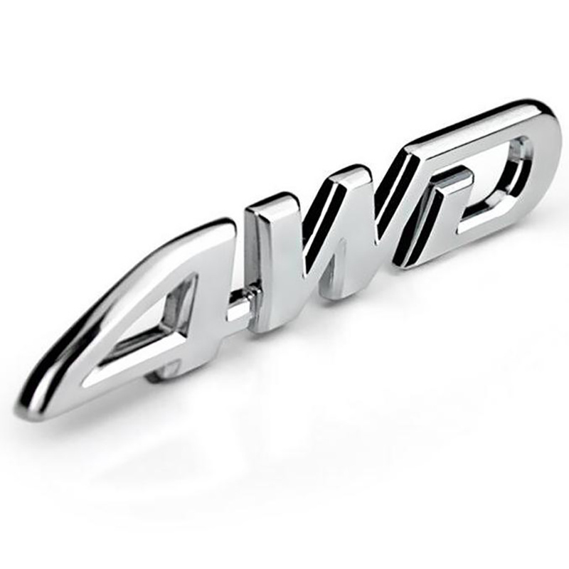 Car Metal Badge Sticker 4wd Displacement Emblem Badge All Wheel Drive Auto Sticker Accessories For Vehicles Car Decorations