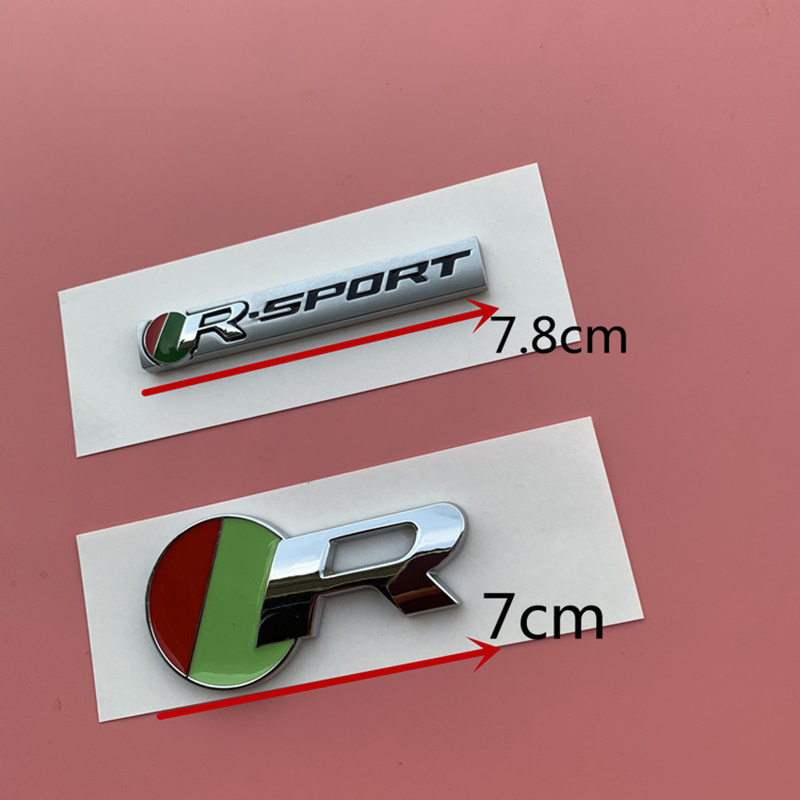 2024 Hot Sales R-Sport Bar Emblem Badge High Performance ABS Material Trunk Fender Car Styling Refitting Sport Sticker XE F-PACE