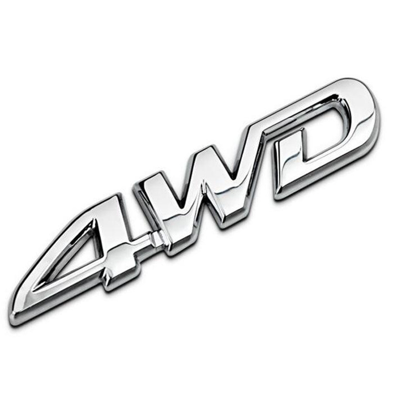 Car Metal Badge Sticker 4wd Displacement Emblem Badge All Wheel Drive Auto Sticker Accessories For Vehicles Car Decorations