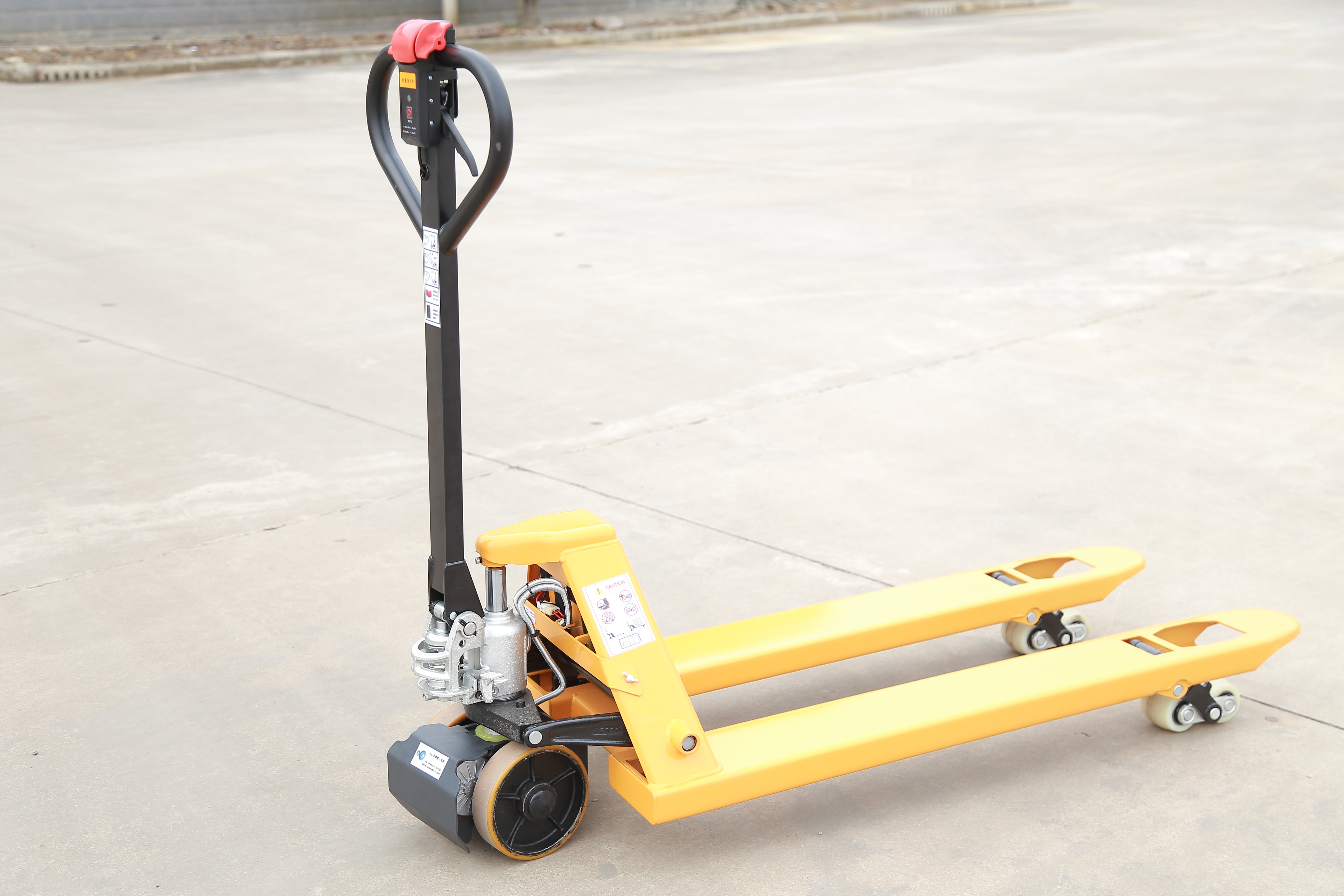 High cost effective 1.6 ton electric pallet truck semi electric with pu drive wheels