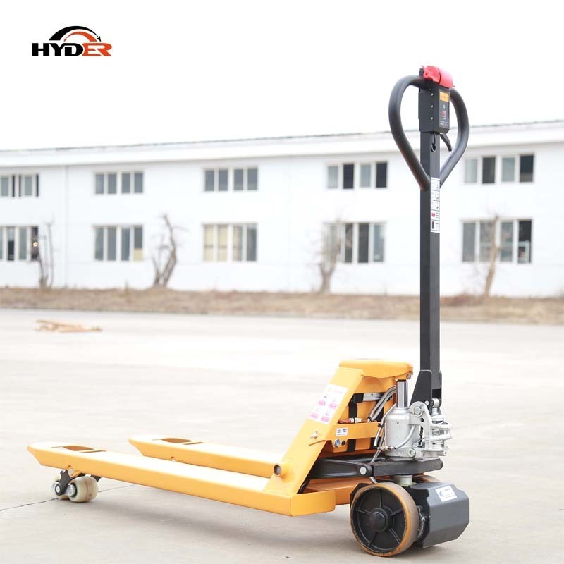 High cost effective 1.6 ton electric pallet truck semi electric with pu drive wheels