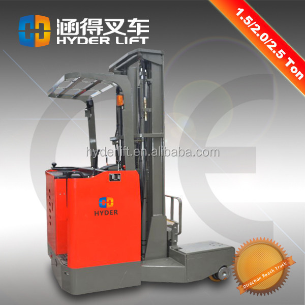 narrow aisle electric stacker 2.5ton automatic electric reach truck